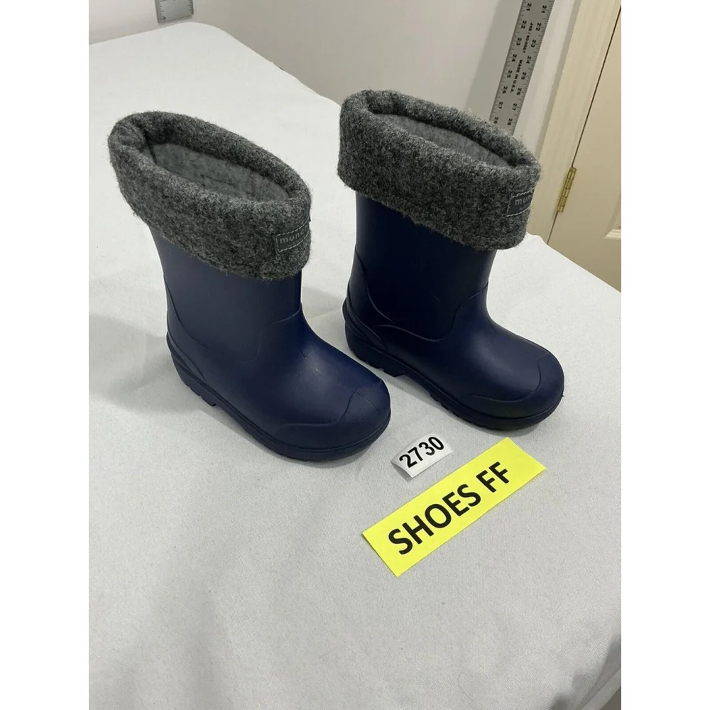 Toddler Boys Munchkin By Striderite Blue Rubber Pull On Rain Boots 7